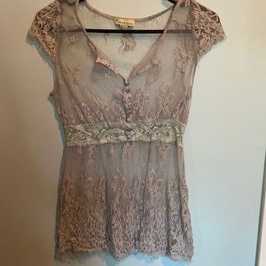 Sheer lace top